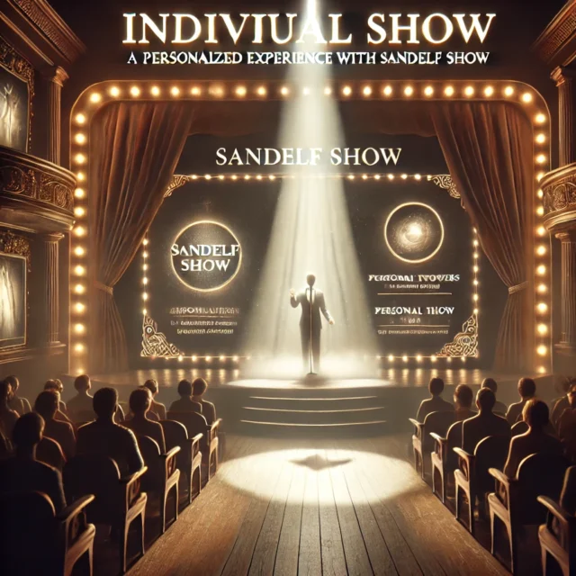 DALL·E 2025-03-21 10.19.38 - An artistic and elegant visual concept for 'Individual Show_ A Personalized Experience with Sandelf Show'. A luxurious, dimly-lit theater or stage wit